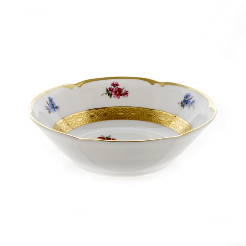 Набор салатников 13 см 6 шт "Блюмен Лента Золотая" Bavarian Porcelain (Бавария) Германия Набор салатников 13 см 6 шт "Блюмен Лента Золотая" Bavarian Porcelain (Бавария) Германия