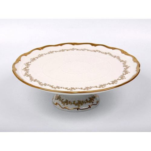 Тортница на ножке 30 см "Борокко Золото 202" Bavarian Porcelain (Бавария) Германия Тортница на ножке 30 см "Борокко Золото 202" Bavarian Porcelain (Бавария) Германия