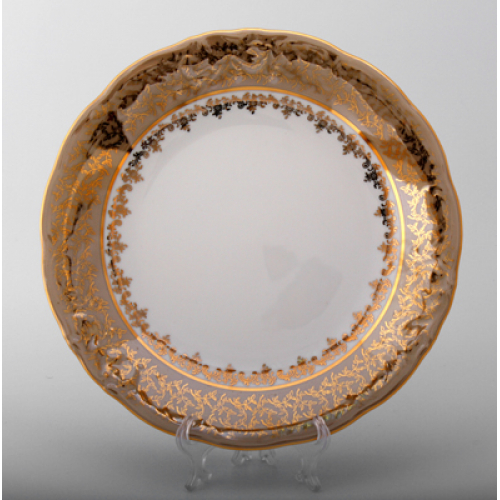 Блюдо круглое 30 см "Бавария Бежевый лист" Bavarian Porcelain (Бавария) Германия