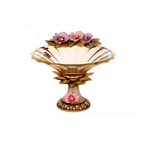 Ваза для фруктов 33,5 см  "Cevik Group Розовые Орхидеи"  Италия
