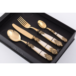Набор столовых приборов на 6 перс. 24 пред. "Versaille Antique Gold Champagne Gold" Domus (Домус) Италия