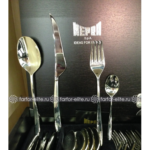 Набор столовых приборов на 6 перс. 24 пред.  "Avanguardia Silver plated" Mepra (Мепра) Италия