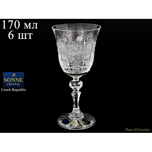 Набор бокалов 170 мл 6 шт "Хрусталь Снежинка" SONNE CRYSTAL (Сони кристал) Чехия Набор бокалов 170 мл 6 шт "Хрусталь Снежинка" SONNE CRYSTAL (Сони кристал) Чехия