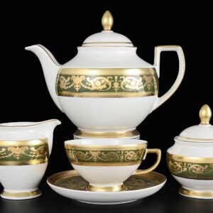 Чайный сервиз на 6 перс. 15 пред. "Imperial Green Gold" Falken Porsellan