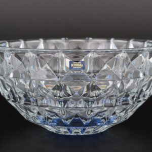 Фруктовница 28 см (синяя) "DIAMOND" Crystalite Bohemia (Кристалайт Богемия)