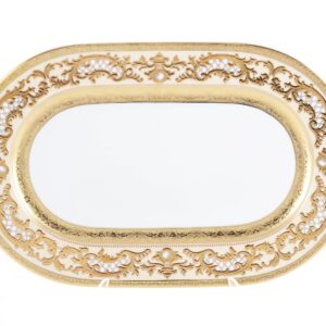 Блюдо овальное 36 см "Alena 3D Creme Gold Constanza" Falken Porsellan