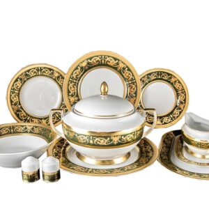 Столовый сервиз на 6 перс.26 пред. "Imperial Green Gold" Falken Porsellan